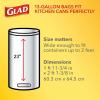imageGlad Stainless Steel Step Trash Can with Clorox Odor Protection Metal Garbage Bin 13 Gallon ampamp Glad Tall Kitchen Drawstring Trash Bags Odorshield 13 Gallon White Febreze Fresh Clean 110 Count BundleFebreze Fresh Clean