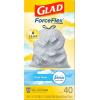 imageGlad Stainless Steel Step Trash Can with Clorox Odor Protection Metal Garbage Bin 13 Gallon ampamp Glad Tall Kitchen Drawstring Trash Bags Odorshield 13 Gallon White Febreze Fresh Clean 110 Count BundleFebreze Fresh Clean