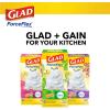 imageGlad Stainless Steel Step Trash Can with Clorox Odor Protection Metal Garbage Bin 13 Gallon ampamp Glad Tall Kitchen Drawstring Trash Bags Odorshield 13 Gallon White Febreze Fresh Clean 110 Count BundleGain Lemon Zest