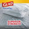 imageGlad Stainless Steel Step Trash Can with Clorox Odor Protection Metal Garbage Bin 13 Gallon ampamp Glad Tall Kitchen Drawstring Trash Bags Odorshield 13 Gallon White Febreze Fresh Clean 110 Count BundleFebreze Fresh Clean