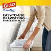 imageGlad Stainless Steel Step Trash Can with Clorox Odor Protection Metal Garbage Bin 13 Gallon ampamp Glad Tall Kitchen Drawstring Trash Bags Odorshield 13 Gallon White Febreze Fresh Clean 110 Count BundleFebreze Fresh Clean