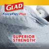 imageGlad Tall Kitchen Trash Bags ForceFlex Plus With Clorox 13 Gallon Lemon Fresh Bleach Scent 90 Count