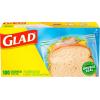 imageGlad Zipper Food Storage Plastic Bags  Sandwich  100 Count Pack of 6100 Count Pack of 2