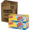 imageGlad Zipper Freezer Storage Plastic Bags Gallon set of 4 x 40 bags Package May Vary