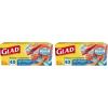 imageGlad Zipper Freezer Storage Plastic Bags Quart 56 Count Packaging May VaryClearclear