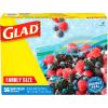 imageGlad Zipper Freezer Storage Plastic Bags Quart 56 Count Packaging May VaryMulticolor