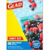 imageGlad Zipper Freezer Storage Plastic Bags Quart 56 Count Packaging May VaryMulticolor