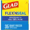 imageGladFlexN Seal Freezer Storage Plastic Bags Quart 35 Count Pack of 4 Package May Vary35 Count Pack of 4