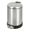 imageGLAD Small Trash Can 12 Gallon  Round Stainless Steel Garbage Bin with Soft Close Lid ampamp Step Foot Pedal  Metal Waste Basket with Removable Inner Bucket StainlessStainless