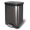 imageGlad 20 Gallon  755 Liter Extra Capacity Stainless Steel Step Trash Can with CloroxTM Odor Protection PewterPewter