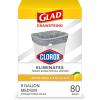 imageGlad Medium Drawstring Trash Bags with Clorox 8 Gal Lemon Fresh Bleach 80 Ct Package May VaryLemon