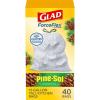 imageGlad Stainless Steel Step Trash Can with Clorox Odor Protection Metal Garbage Bin 13 Gallon ampamp Glad Tall Kitchen Drawstring Trash Bags Odorshield 13 Gallon White Febreze Fresh Clean 110 Count BundlePineSol