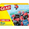imageGlad Zipper Freezer Storage Plastic Bags Quart 56 Count Packaging May VaryMulticolor