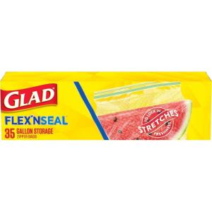 imageGlad FlexN Seal Food Storage Plastic Bags Sandwich 100 Count Pack of 4 Package May Vary35 Count Pack of 4