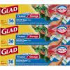 imageGLAD Food Storage and Freezer Bags 2 in 1 Gallon Plastic Bags for Lasting Freshness Microwave Safe BPA Free 36 Count Pack of 3Transparent