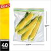 image:imageGlad Zipper Food Storage Freezer Bags  Gallon  20 CountBlue Green